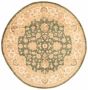 Bordered  Traditional Green Area rug Round Pakistani Hand-knotted 362888