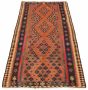 Turkish Konya 4'8" x 10'8" Flat-Weave Wool Kilim 