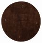 Gabbeh  Tribal Brown Area rug Round Indian Flat-Weave 376116