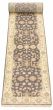 Bordered  Traditional Grey Runner rug 20-ft-runner Indian Hand-knotted 314244