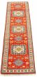 Bordered  Traditional Brown Runner rug 10-ft-runner Indian Hand-knotted 314322