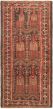 Bordered  Tribal Brown Area rug Unique Turkish Hand-knotted 319640
