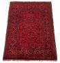 Bordered  Tribal Red Area rug 3x5 Afghan Hand-knotted 329263