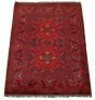 Bordered  Tribal Red Area rug 3x5 Afghan Hand-knotted 329277