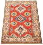 Bordered  Tribal Red Area rug 3x5 Afghan Hand-knotted 329348