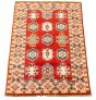 Bordered  Tribal Red Area rug 3x5 Afghan Hand-knotted 329357