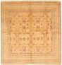 Bordered  Traditional Ivory Area rug Square Pakistani Hand-knotted 330541