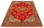 Bordered  Traditional Red Area rug 8x10 Persian Hand-knotted 322960