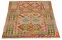 Bordered  Geometric Brown Area rug 4x6 Turkish Flat-weave 329362