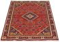 Bordered  Traditional Red Area rug 4x6 Persian Hand-knotted 291075