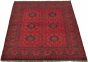 Bordered  Tribal Red Area rug 3x5 Afghan Hand-knotted 328883