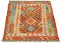 Bordered  Geometric Multi Area rug 3x5 Turkish Flat-weave 329478