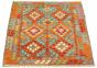 Bordered  Geometric Grey Area rug 3x5 Turkish Flat-weave 330234