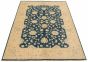 Bordered  Traditional Blue Area rug 5x8 Afghan Hand-knotted 331372