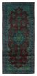 Bordered  Traditional Red Runner rug 10-ft-runner Turkish Hand-knotted 369314