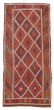 Flat-weaves & Kilims  Geometric Red Area rug Unique Turkish Flat-Weave 385781