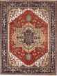 Traditional Orange Area rug 9x12 Indian Hand-knotted 207772