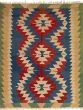 Flat-weaves & Kilims  Traditional Blue Area rug 5x8 Turkish Flat-weave 245432