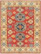Bordered  Traditional Red Area rug 4x6 Afghan Hand-knotted 283361