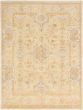 Bordered  Traditional Ivory Area rug 6x9 Pakistani Hand-knotted 283449