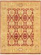 Bordered  Traditional Red Area rug 6x9 Indian Hand-knotted 284281