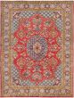 Bordered  Traditional Red Area rug 6x9 Persian Hand-knotted 284764