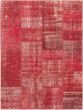 Casual  Transitional Red Area rug 5x8 Turkish Hand-knotted 307192