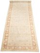 Bordered  Traditional Ivory Runner rug 20-ft-runner Turkish Hand-knotted 308856