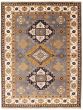 Bordered  Traditional Grey Area rug 9x12 Indian Hand-knotted 310222