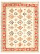 Bordered  Traditional Ivory Area rug 9x12 Indian Hand-knotted 310334