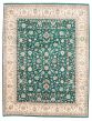 Bordered  Traditional Green Area rug 9x12 Pakistani Hand-knotted 317834