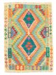 Bordered  Geometric Multi Area rug 3x5 Turkish Flat-weave 329320