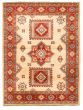 Bordered  Tribal Ivory Area rug 3x5 Afghan Hand-knotted 329436