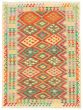 Bordered  Geometric Multi Area rug 4x6 Turkish Flat-weave 329501