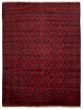 Bordered  Tribal Red Area rug 9x12 Afghan Hand-knotted 329605