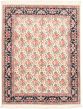 Bordered  Traditional Ivory Area rug 6x9 Pakistani Hand-knotted 330345
