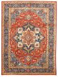 Bordered  Traditional Brown Area rug 9x12 Indian Hand-knotted 331311