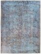 Overdyed  Transitional Blue Area rug 9x12 Turkish Hand-knotted 332405