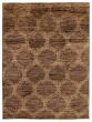 Casual  Transitional Brown Area rug 6x9 Pakistani Hand-knotted 339042