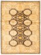 Bordered  Traditional Grey Area rug 4x6 Afghan Hand-knotted 346639