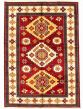 Bordered  Traditional Red Area rug 5x8 Indian Hand-knotted 347372