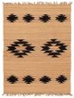Flat-weaves & Kilims  Geometric Brown Area rug 5x8 Indian Flat-Weave 350823