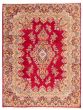 Bordered  Traditional Red Area rug 9x12 Persian Hand-knotted 351588
