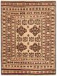 Bordered  Tribal Ivory Area rug 3x5 Afghan Flat-weave 356394