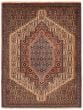 Bordered  Traditional Ivory Area rug Unique Persian Hand-knotted 357946