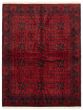 Bordered  Traditional Red Area rug 5x8 Afghan Hand-knotted 364409