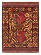 Bordered  Tribal Brown Area rug 3x5 Afghan Hand-knotted 365429