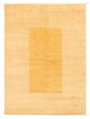 Contemporary  Gabbeh Ivory Area rug 5x8 Indian Hand-knotted 369316
