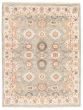 Bordered  Traditional Grey Area rug 6x9 Indian Hand-knotted 370420