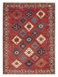 Bordered  Traditional Red Area rug 5x8 Persian Hand-knotted 373747